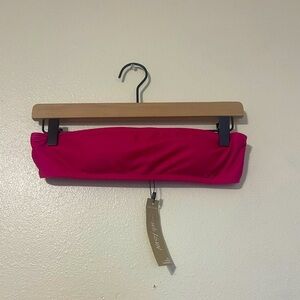 NWT Nastygal Bandeau Hot Pink Bikini Top For Beach and Summer